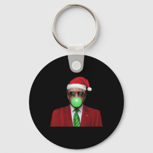 Funny Santa Trump Bubble Gum Make Christmas Great Keychain