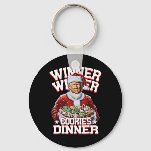 Funny Santa Trump Christmas Winner Winner Cookies Keychain