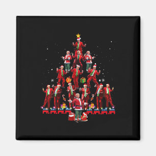 Funny Santa Trump Dance Tree Christmas Pajama Xmas Magnet