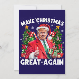 Funny Santa Trump Gift Christmas Card