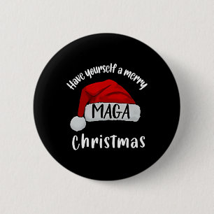 Funny Santa Trump Have Yourself A Merry Christmas 2 Inch Round Button