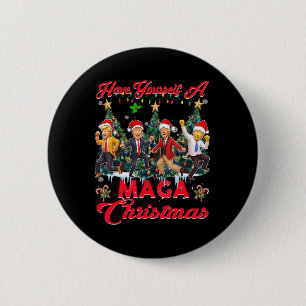 Funny Santa Trump Have Yourself A Merry Christmas 2 Inch Round Button