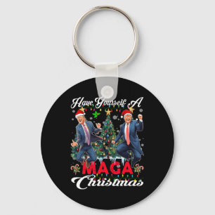 Funny Santa Trump Have Yourself A Merry Christmas  Keychain