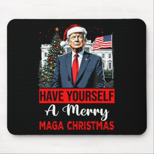 Funny Santa Trump Have Yourself A Merry Christmas Mouse Pad
