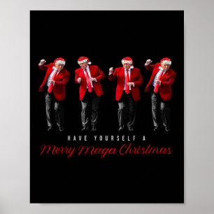 Funny Santa Trump Have Yourself A Merry Christmas Poster
