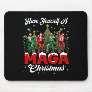 Funny Santa Trump Have Yourself A Merry M.a.g.a Ch Mouse Pad