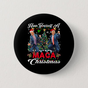 Funny Santa Trump Have Yourself A Merry Mega Chris 2 Inch Round Button