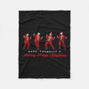 Funny Santa Trump Have Yourself A Merry Mega Chris Fleece Blanket