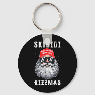 Funny Santa Trump Skibidi Rizzmas Make Christmas G Keychain