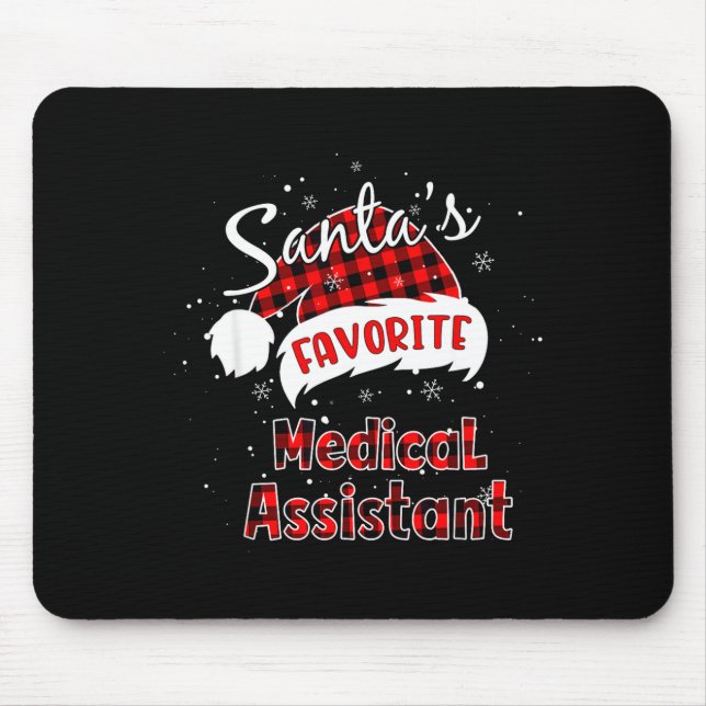 Funny Santa's Favorite Medical Istant Christmas Pa Mouse Pad (Front)