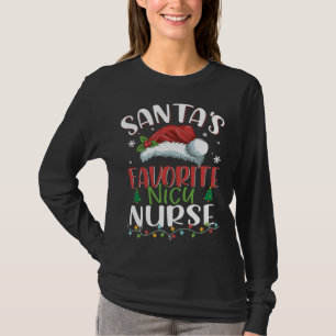 Funny Santa's Favourite Nicu Nurse Christmas Santa T-Shirt
