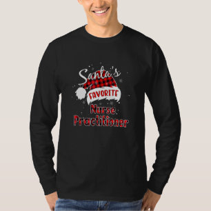 Funny Santa's Favourite Nurse Practitioner Christm T-Shirt