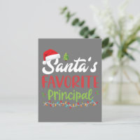 Funny Santa's Favourite Principal Christmas