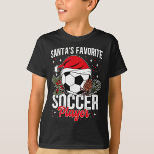 Funny Santa's Favourite Soccer Player Christmas So T-Shirt