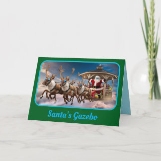 Funny Santa's Gazebo Christmas Card