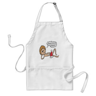 Funny Santa's Here Xmas Humor Standard Apron