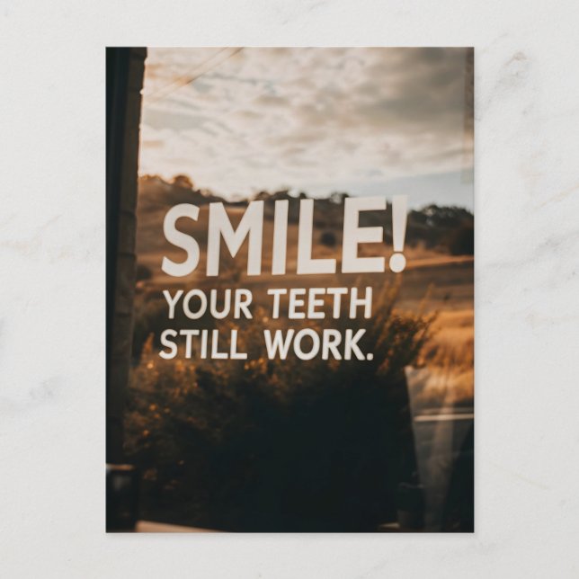 Funny Sarcasm Birthday Senior Older Age Postcard (Front)