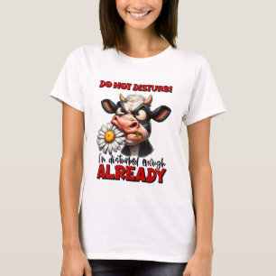 Funny sarcasm cow word art T-Shirt