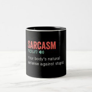 Funny Sarcasm Definition Two-Tone Coffee Mug