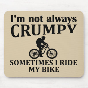 funny sarcasm joke cyclist humour slogan mouse pad