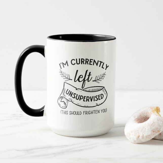 funny sarcasm word art mug (With Donut)