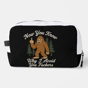 Funny Sarcastic Bigfoot Avoidance Humourous Quote  Dopp Kit