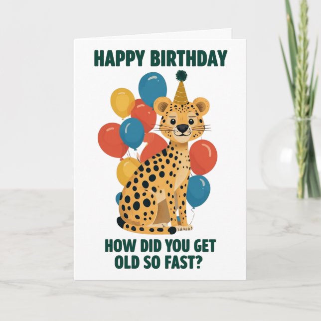 Funny Sarcastic Birthday Messages & Age Jokes Card (Front)