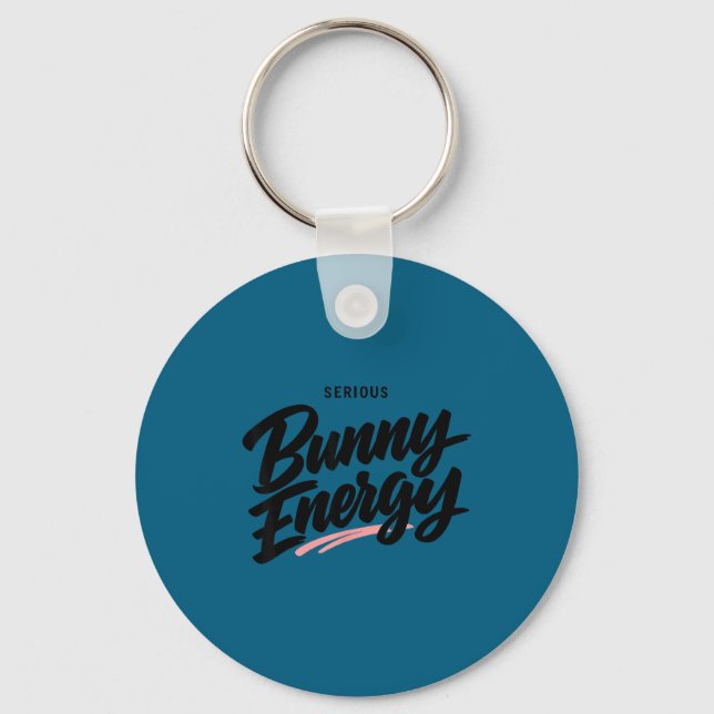 Funny sarcastic bunny easter quote trendy spring keychain (Front)