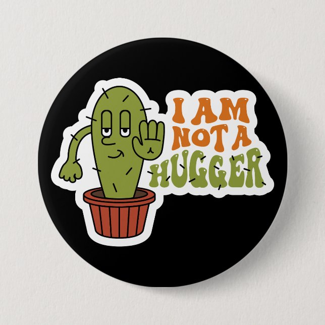 Funny Sarcastic Cactus  3 Inch Round Button (Front)