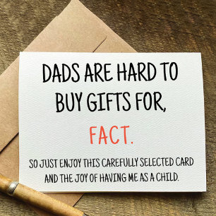 Funny Sarcastic carte d'anniversaire pour papa