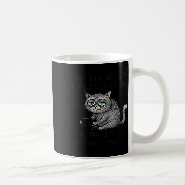 Funny Sarcastic Cat I Feel Like Work Got Custody O Coffee Mug (Right)