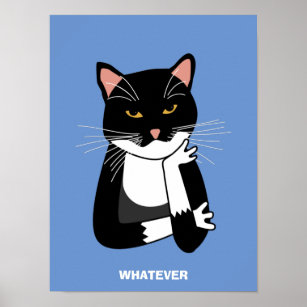 Funny Sarcastic Cat Poster