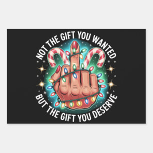 Funny Sarcastic Christmas Gift Humour Adult Holida Wrapping Paper Sheet