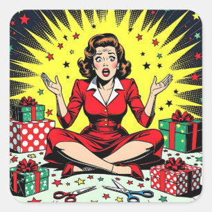 Funny Sarcastic Christmas Humor Square Sticker