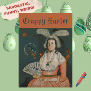 Funny Sarcastic "Crappy Easter" Vintage Adult Card