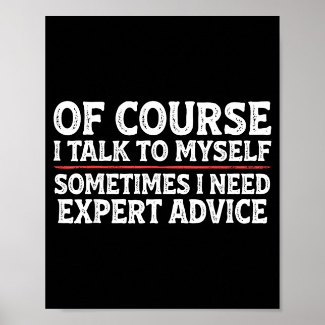 Funny Sarcastic Dad Joke Grandpa Of Course I Talk  Poster (Front)