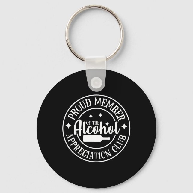 Funny Sarcastic Drinking Alcohol Offensive Keychain (Front)