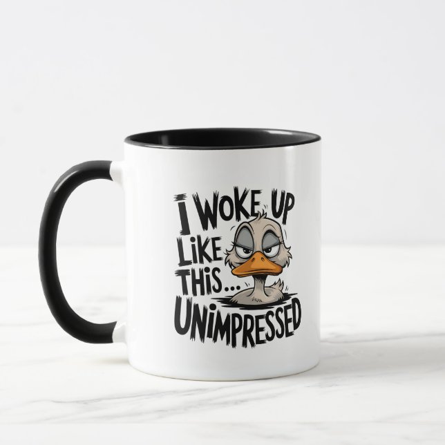 Funny, Sarcastic Duck Mug (Left)