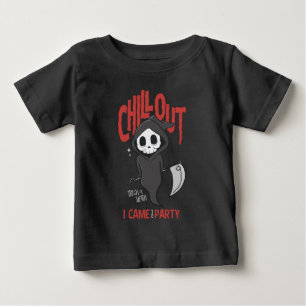 Funny Sarcastic GrimReaper Halloween Party Costume Baby T-Shirt