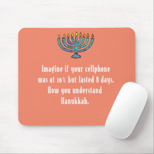 Funny Sarcastic Hanukkah Chanukah Cellphone Quote Mouse Pad