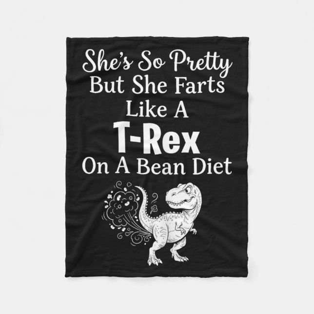 Funny Sarcastic Humour Saurus Quote Fleece Blanket (Front)