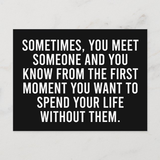 Funny Sarcastic Introvert Humour Saying Postcard (Front)