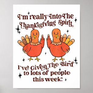 Funny Sarcastic Novelty Tee I've Given The Bird Me Poster