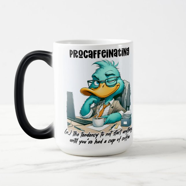 Funny/Sarcastic Office Life Quote Wrap Colour Morp Magic Mug (Left)