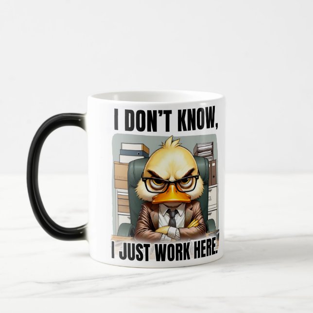 Funny/Sarcastic Office Life Quote Wrap Magic Mug (Left)