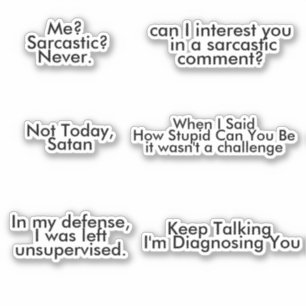 Funny Sarcastic pack Humourous Sarcasm