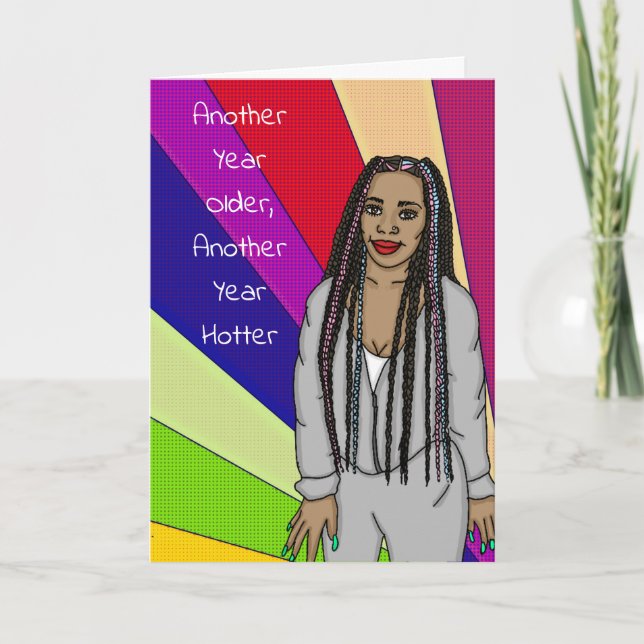 Funny Sarcastic Pop Art Birthday   Card (Front)