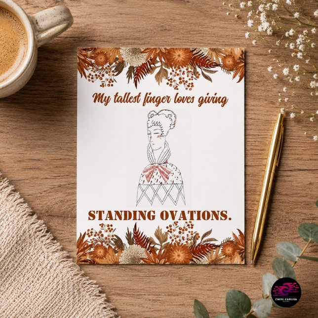 Funny Sarcastic Quote Standing Ovations Postcard (The classiest way to say exactly what you're thinking.)