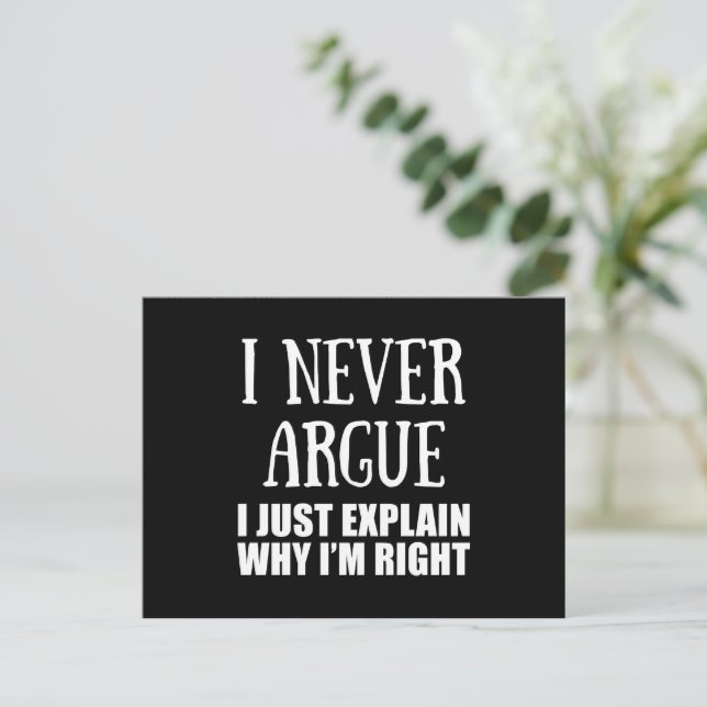Funny sarcastic quotes adult humour sarcasm holiday postcard (Standing Front)