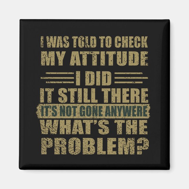 Funny sarcastic quotes humor sarcasm introvert magnet (Front)